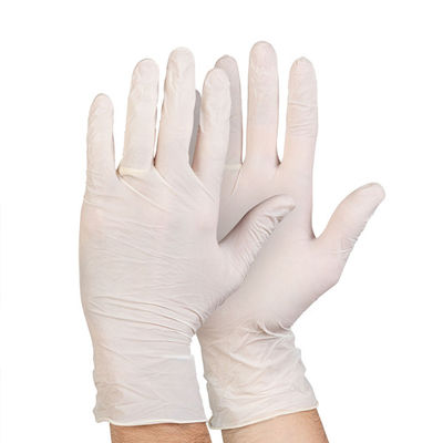 Guanto paziente medico non sterile in polvere su ordinazione dell'esame dei guanti del lattice