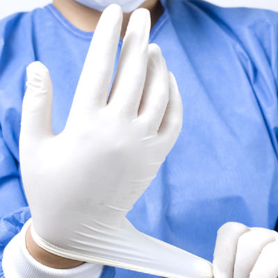 Guanto paziente medico non sterile in polvere su ordinazione dell'esame dei guanti del lattice