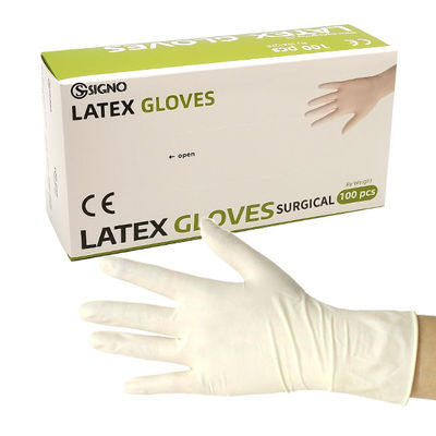 Guanto paziente medico non sterile in polvere su ordinazione dell'esame dei guanti del lattice