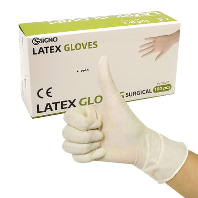 Guanto paziente medico non sterile in polvere su ordinazione dell'esame dei guanti del lattice
