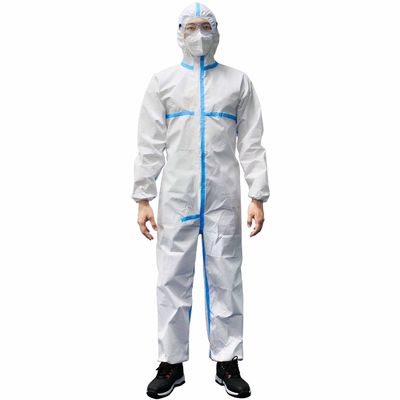 Abbigliamento eliminabile di isolamento di SF antipolvere con polsino incappucciato/elastico