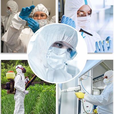 Vestito eliminabile di Hazmat delle tute chirurgiche eliminabili microporose durevoli con il cappuccio