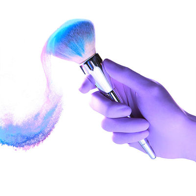 La polvere di gomma lunga di Mil Medical Nitrile Gloves Large di porpora 5 libera impermeabilizza