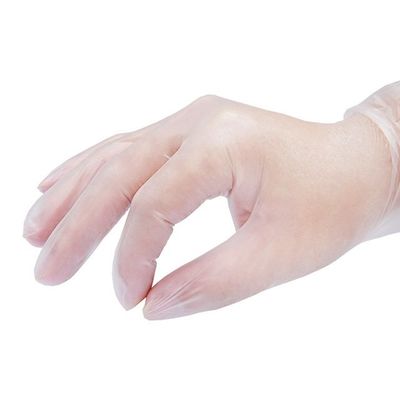 Anti guanti elastici acidi del PVC del vinile di protezione di lavoro eliminabile trasparente dei guanti