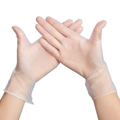 Il medium eliminabile dei guanti dell'esame del vinile del PVC gradua gli anti guanti secondo la misura di plastica tagliati eliminabili