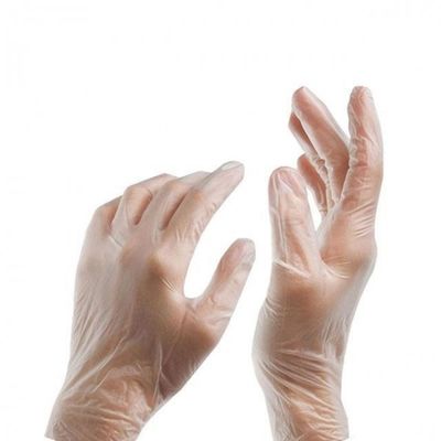 Chiari guanti eliminabili in polvere del vinile grande L anti slittamento di XL