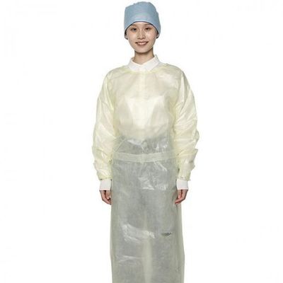 Abbigliamento medico di isolamento dell'abito eliminabile giallo di isolamento del livello di Aami
