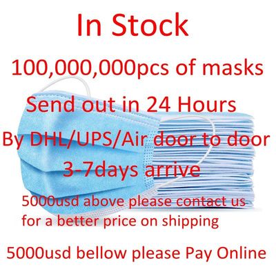 maschera di protezione non tessuta eliminabile blu della maschera di protezione di strati Ffp2