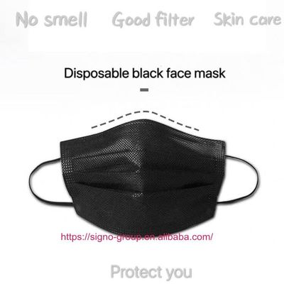 Inquinamento protettivo eliminabile della maschera di protezione del earloop nero anti 50pcs/box
