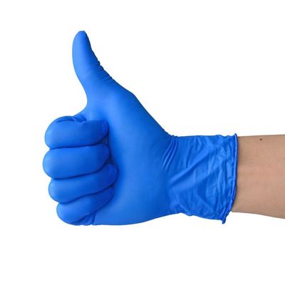 6 medium di Mil Blue Nitrile Disposable Gloves