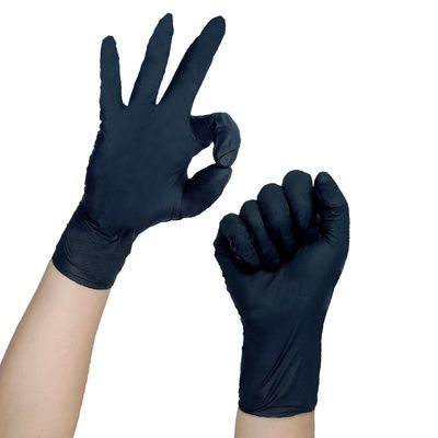Esame sterile del nitrile di MSDS Mil Black Nitrile Gloves guanti/6