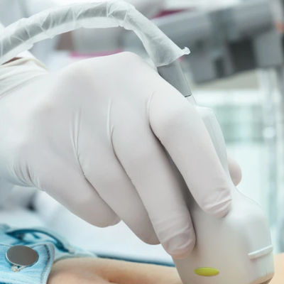 Bella sensazione medica eliminabile bianca dei guanti del lattice di EN455 S-XL