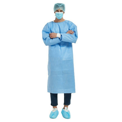 Abito eliminabile resistente fluido 35gsm di isolamento dell'ospedale pp per il paziente