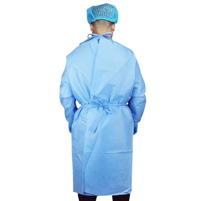 Abito eliminabile resistente fluido 35gsm di isolamento dell'ospedale pp per il paziente