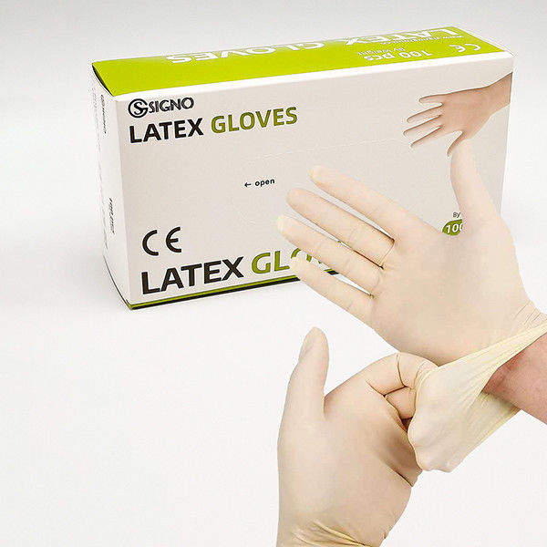 guanto in polvere sterile dell'esame del lattice della mano di sicurezza dei guanti chirurgici del lattice 6ml