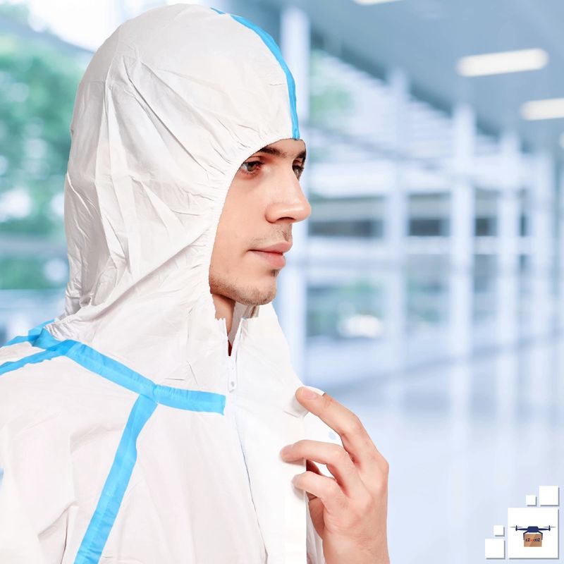 Vestito eliminabile di Hazmat delle tute chirurgiche eliminabili microporose durevoli con il cappuccio