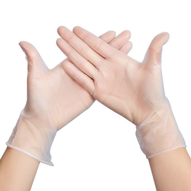 Il medium eliminabile dei guanti dell'esame del vinile del PVC gradua gli anti guanti secondo la misura di plastica tagliati eliminabili