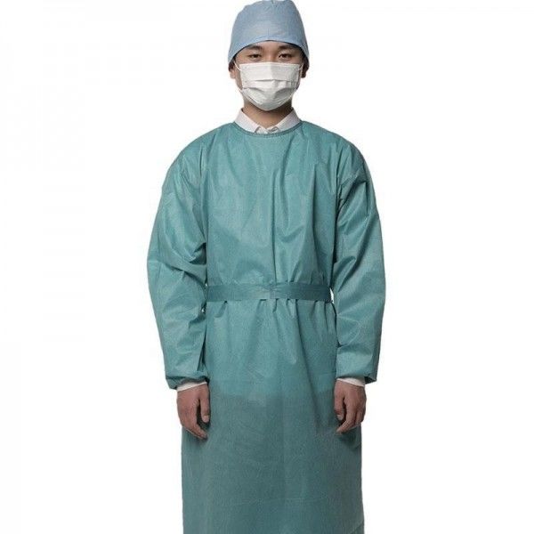 L'abito chirurgico medico di verde di FDA ISO13485 ha rinforzato il dottore eliminabile Gown