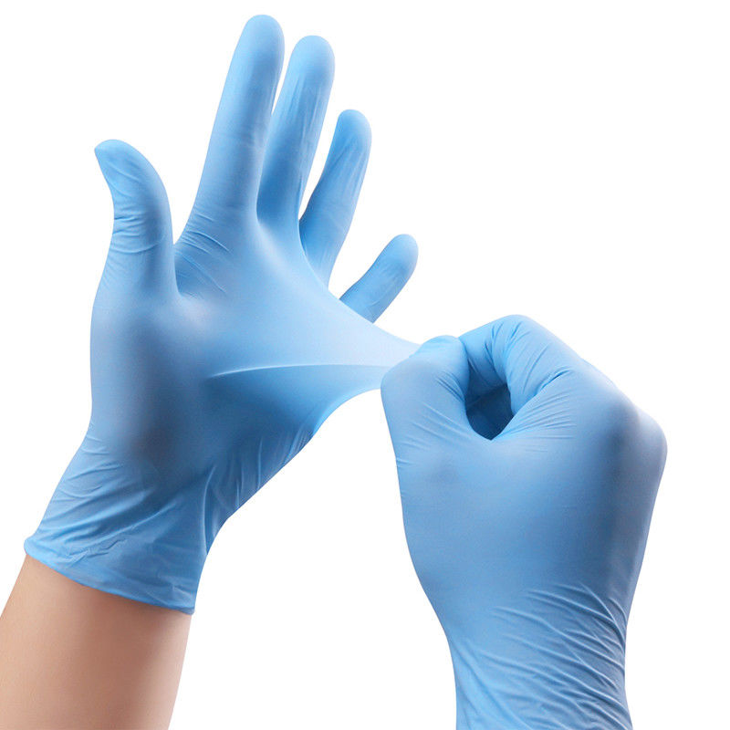 Anti guanti blu statici/del nitrile di ASTM D6319 guanti a 12 pollici del nitrile