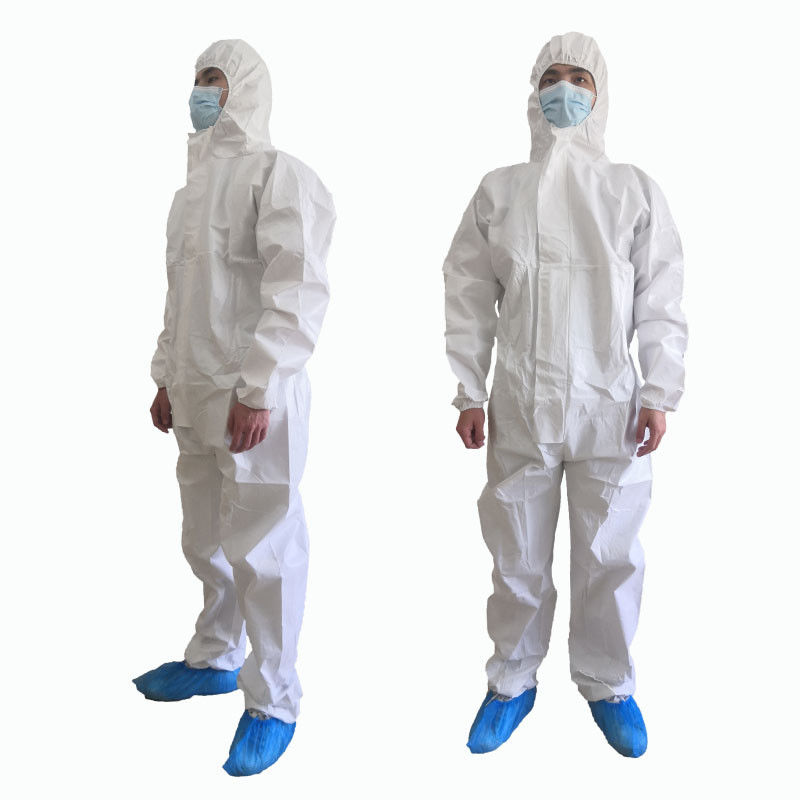 Vestito eliminabile di Hazmat delle tute chirurgiche eliminabili microporose EN14126 con il cappuccio